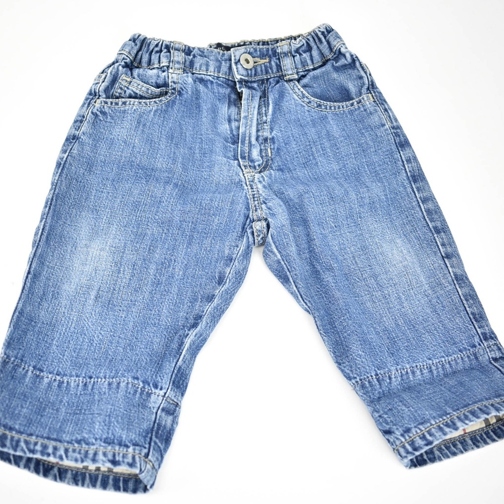 BURBERRY Blue Denim & "Nova Check" Pants - Picture 5 of 8